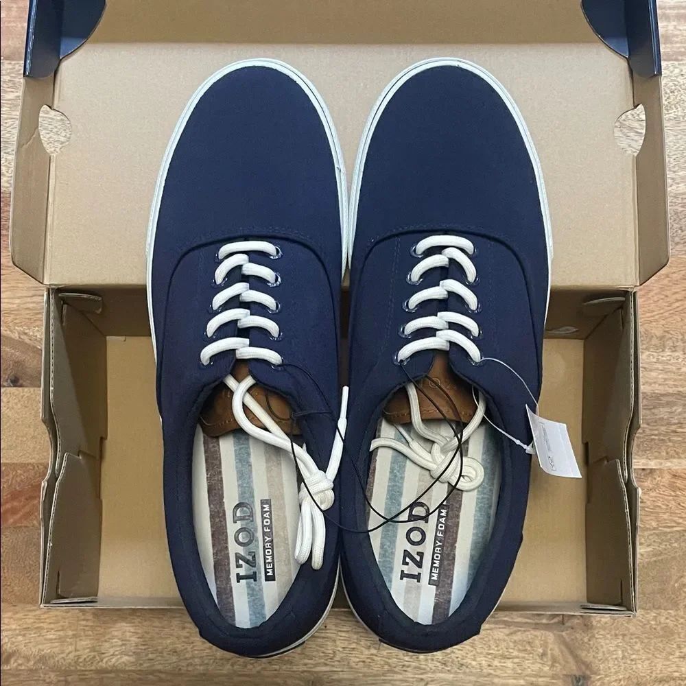 Izod Men's Memory Foam DarkβBlue Sneakers